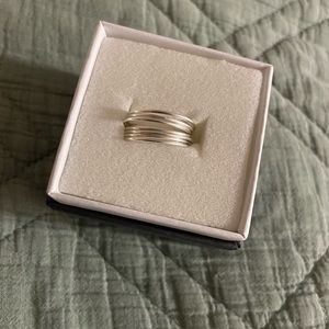 stack of 925 sterling silver thin bands